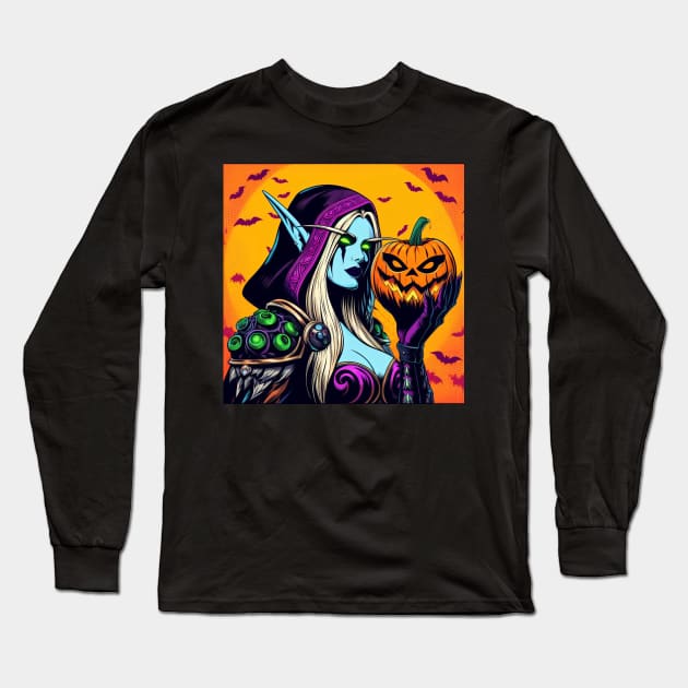 Sylvanas Windrunner Long Sleeve T-Shirt by Goth_ink